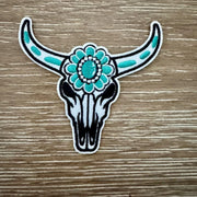 On A Whim Hats Western Steer Head Iron-On Patch