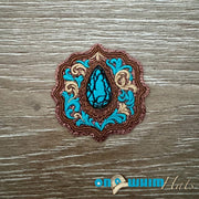 On A Whim Hats Western Stone Iron-On Patch