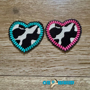 On A Whim Hats Western Style Heart Iron-On Patch