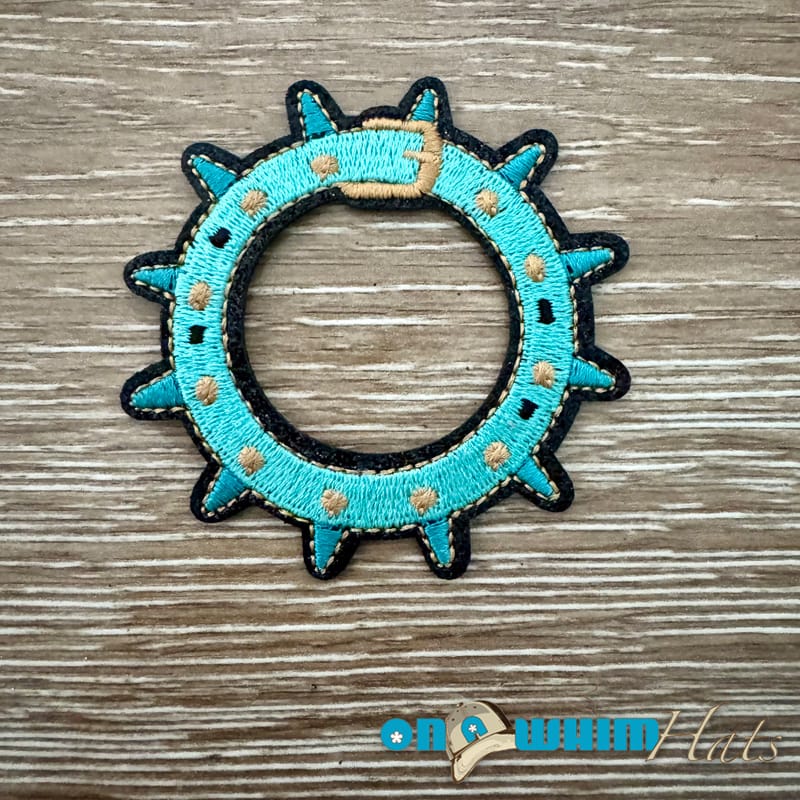 On A Whim Hats Western Turquoise Belt Iron-On Patch