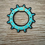 On A Whim Hats Western Turquoise Belt Iron-On Patch