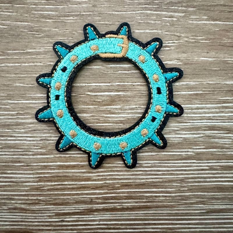 On A Whim Hats Western Turquoise Belt Iron-On Patch