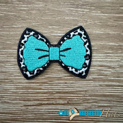 On A Whim Hats Western Turquoise Bow Iron-On Patch