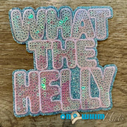 On A Whim Hats What the Helly Iron-On Patch