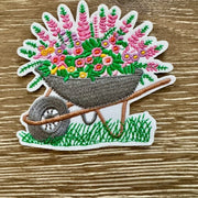 On A Whim Hats Wheel Barrow Iron-On Patch