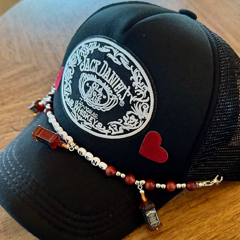 On a whim Hats Whiskey Lover Handmade Trucker Hat