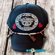 On a whim Hats Whiskey Lover Handmade Trucker Hat