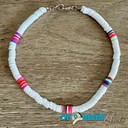 On A Whim Hats White Colorful Hat Chain