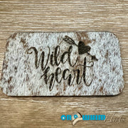 On A Whim Hats Wild at Heart Cowhide Iron-On Patch