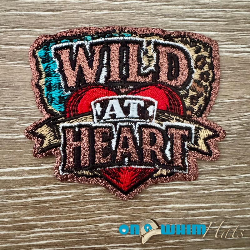On A Whim Hats Wild at Heart Iron-On Patch