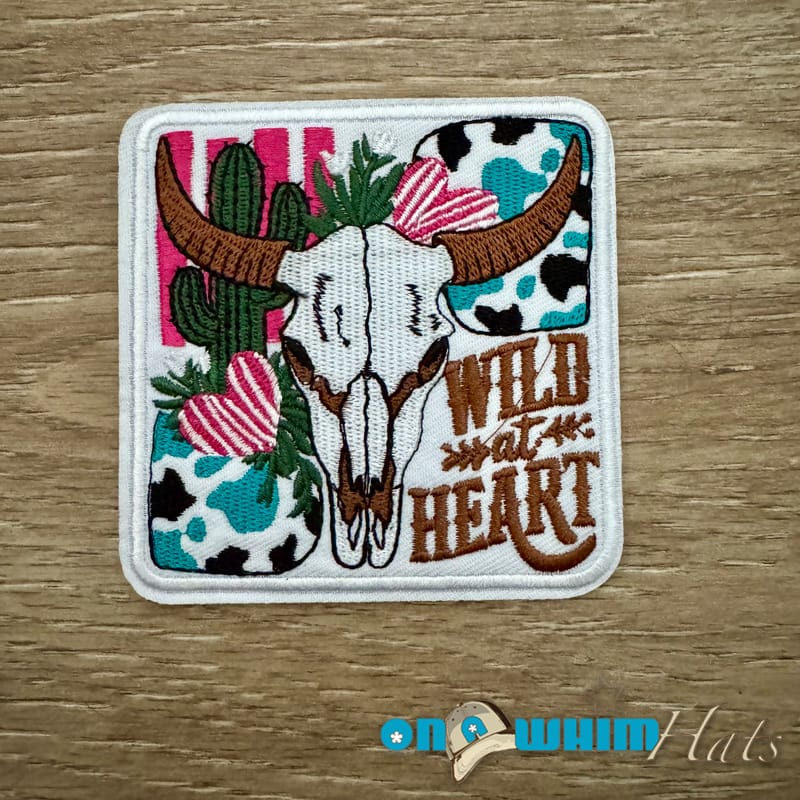 On A Whim Hats Wild at Heart Iron-On Patch