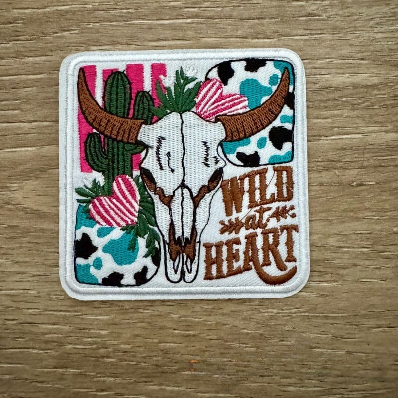 On A Whim Hats Wild at Heart Iron-On Patch