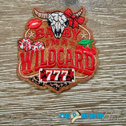 On A Whim Hats Wild Card 777 Iron-On Patch