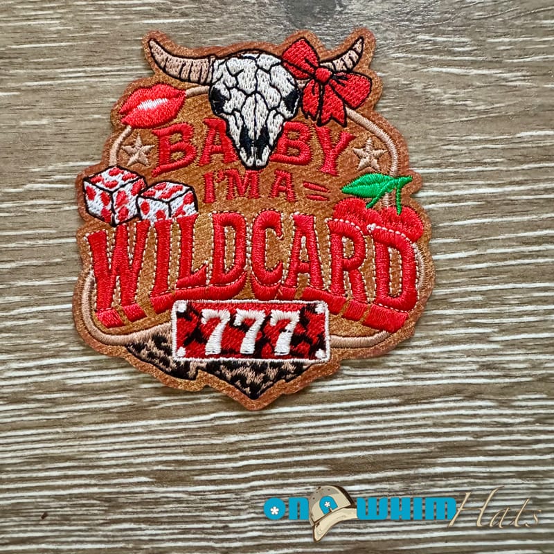 On A Whim Hats Wild Card 777 Iron-On Patch