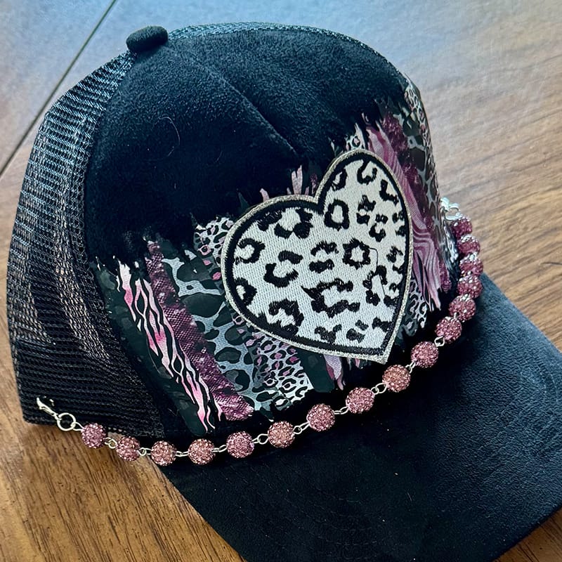 On A Whim Hats Wild Heart Handmade Vegan Suede Hat