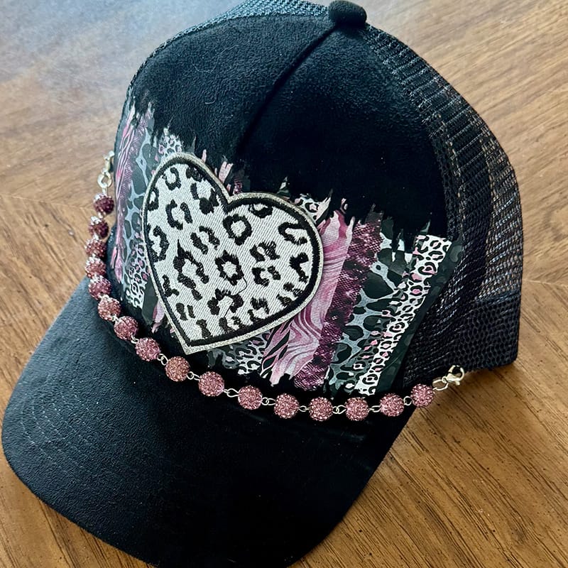 On A Whim Hats Wild Heart Handmade Vegan Suede Hat