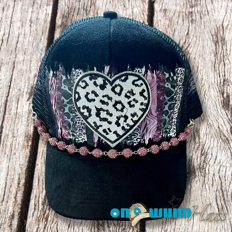 On A Whim Hats Wild Heart Handmade Vegan Suede Hat