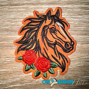 On A Whim Hats Wild Stallion Leather Iron-On Patch