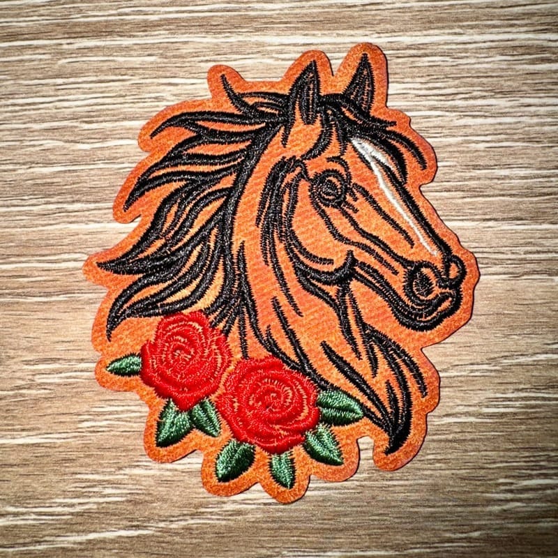 On A Whim Hats Wild Stallion Leather Iron-On Patch