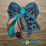 On A Whim Hats Wild West Bow Iron-On Leather Patch