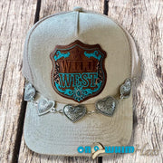 On A Whim Hats Wild West Handmade Vegan Suede Trucker Hat