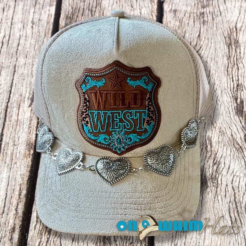 On A Whim Hats Wild West Handmade Vegan Suede Trucker Hat
