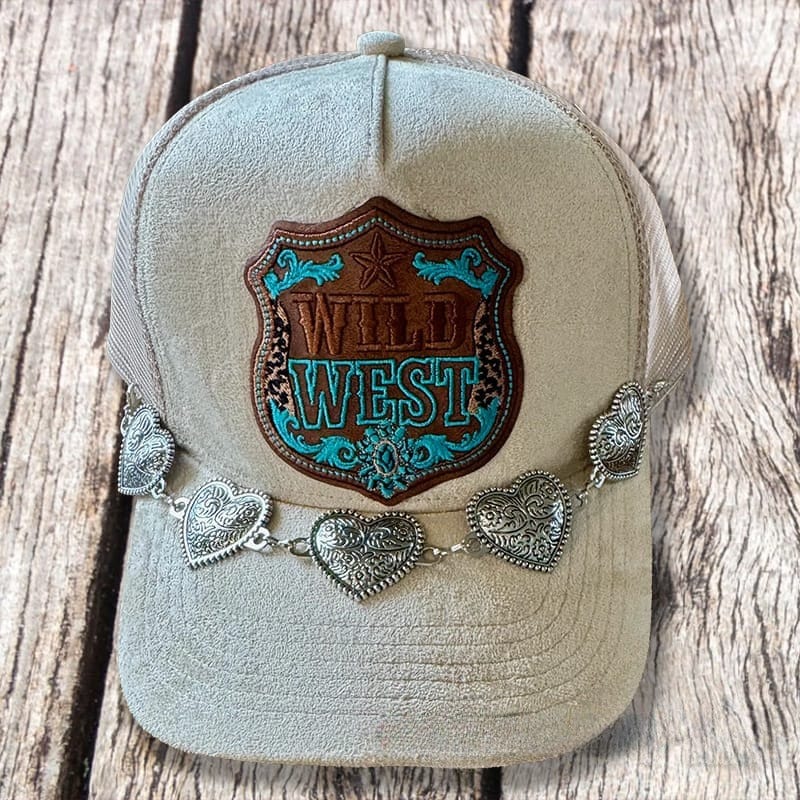 On A Whim Hats Wild West Handmade Vegan Suede Trucker Hat