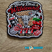 On A Whim Hats Wildcard Embroidered Iron-On Patch