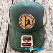 On A Whim Hats Work the Pole Handmade Trucker Hat