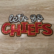 On A Whim Hats X-L Let's Go Chiefs Heat Transfer
