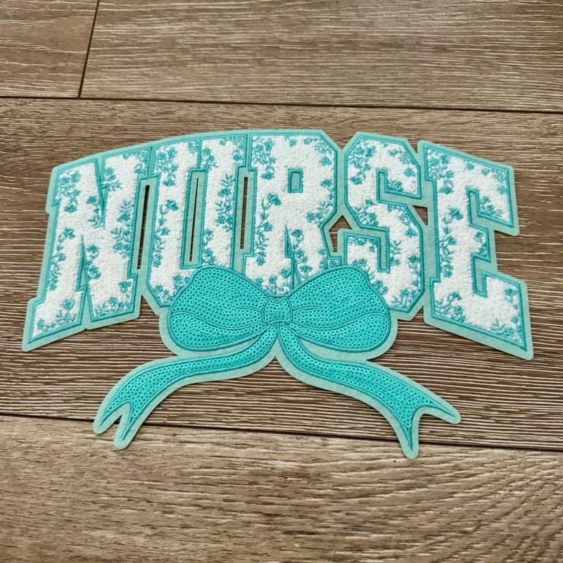 On A Whim Hats XL Nurse Embroidered Iron-On Patch