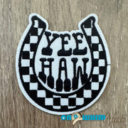 On A Whim Hats Yee Haw Embroidered Iron-On Patch