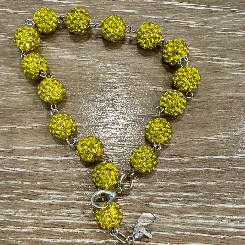 On A Whim Hats Yellow Sparkly Hat Chain