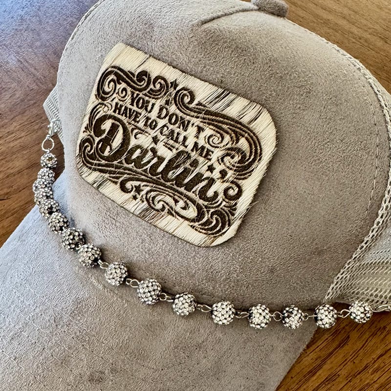 On A Whim Hats You Don't Have to Call Me Darlin' Vegan Suede Trucker Hat w/ Cowhide Patch