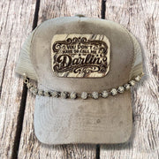 On A Whim Hats You Don't Have to Call Me Darlin' Vegan Suede Trucker Hat w/ Cowhide Patch
